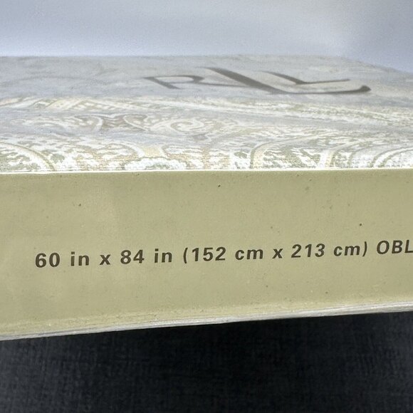 Lauren Ralph Lauren Paisley Tablecloth - Green and Cream - Picture 10 of 12